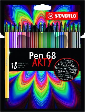 ROTUL.STABILO PEN 68 ARTY LINE BRUSH C18