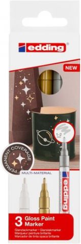 ROTUL.EDDING  751 B/3 (blanco, oro y pla