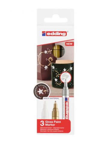 ROTUL.EDDING  750 B/3 (blanco, oro y pla