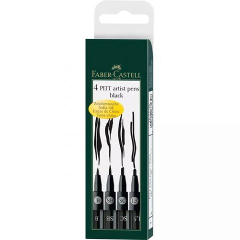 ROTULADOR FIBRA FABER-CASTELL PITT ARTIST PENS NEG