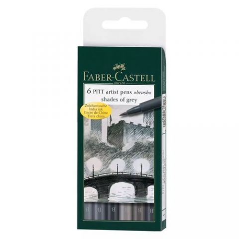 ROTULADOR FIBRA FABER-CASTELL PITT PINCEL BOLSA de