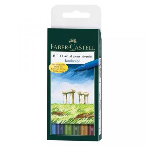 ROTULADOR FIBRA FABER-CASTELL PITT PINCEL BOLSA de