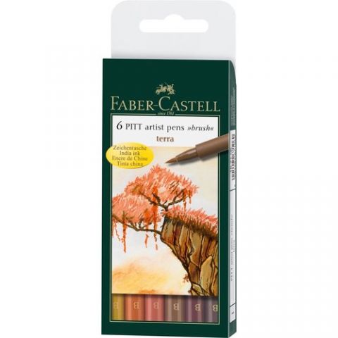 ROTULADOR FIBRA FABER-CASTELL PITT PINCEL BOLSA de