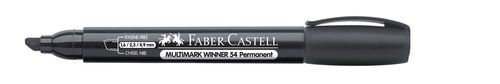 MARCADOR PERMANENTE FABER-CASTELL C/CLIP BISELADO