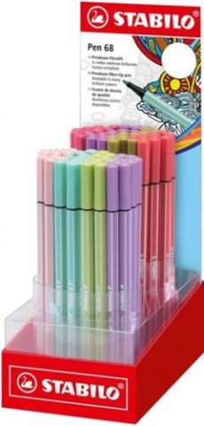 ROTULADOR FIBRA STABILO PEN 68 EXPOSITOR de 80