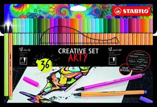 ROTULADOR FIBRA STABILO PEN 68/POINT 88 ARTY LINE