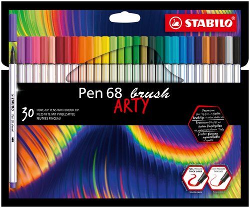 ROTULADOR FIBRA STABILO PEN BRUSH ARTY LINE PUNTA