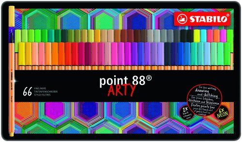 ROTULADOR FIBRA STABILO POINT 88 ARTY LINE ESTUCHE