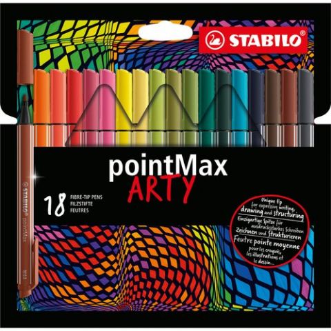 ROTULADOR FIBRA STABILO POINTMAX ARTY LINE ESTUCHE