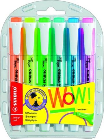 MARCADOR FLUOR STABILO SWING COOL 275 ESTUCHE DE 6