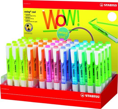 MARCADOR FLUOR STABILO SWING COOL 275 EXPOSITOR DE