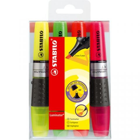 MARCADOR FLUOR STABILO LUMINATOR 71 ESTUCHE DE 4