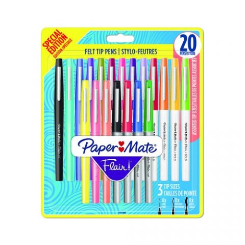 ROTUL.PAPER MATE FLAIR PACK GRANDE B/20