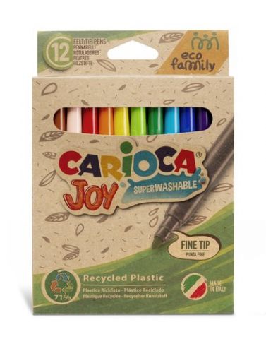 ROTULADOR FIBRA CARIOCA JOY ECO ESTUCHE de 12