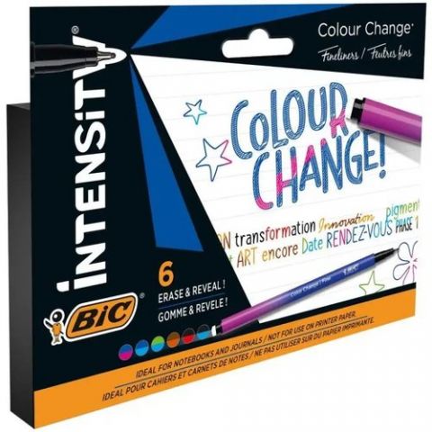 ROTULADOR BIC INTENSITY  COLOR CHANGE ESTUCHE DE 6