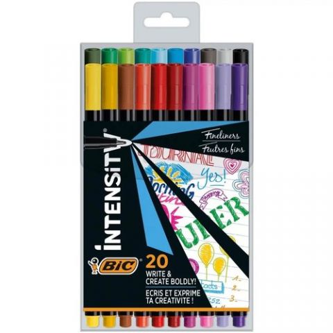 ROTULADOR BIC INTENSITY FINE BLISTER DE 20
