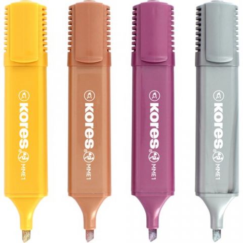 MARCADOR FLUOR KORES METALIZADOS MME1 CAJA de 4