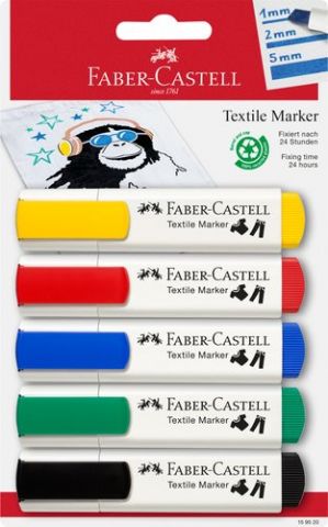 MARCADOR TEXTIL FABER CASTELL (ESPECIAL ROPA) BASI
