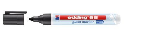 MARCADOR  EDDING 95 PARA CRISTAL NEGRO