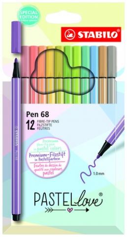 ROTULADOR FIBRA STABILO PEN 68 PASTEL LOVE ESTUCHE