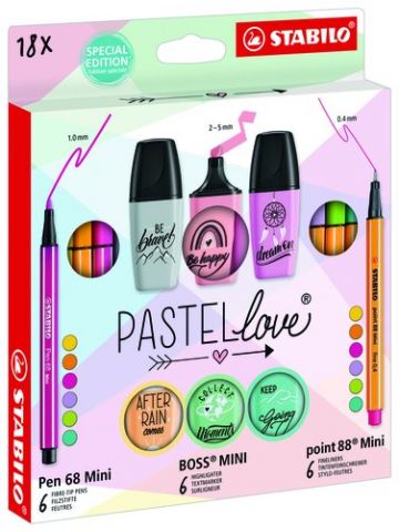 ROTULADOR FIBRA STABILO MINI PEN 68&POINT 88&BOSS