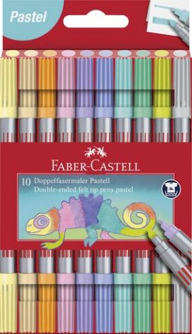 ROTULADOR FIBRA FABER-CASTELL DOBLE PUNTA PASTEL C