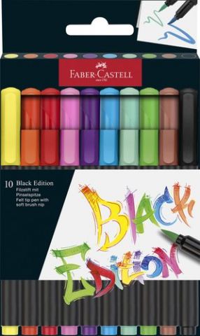 ROTULADOR FIBRA FABER-CASTELL BLACK EDITION PINCEL