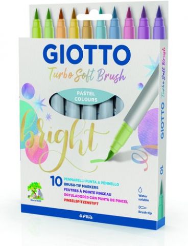 ROTULADOR FIBRA GIOTTO TURBO SOFT BRUSH PASTEL EST