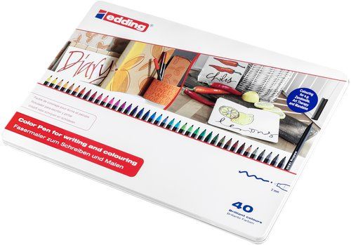 ROTULADOR FIBRA EDDING 1300 CAJA de METAL de 40
