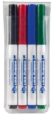 MARCADOR PIZARRA EDDING 661 CONICO BOLSA de 4