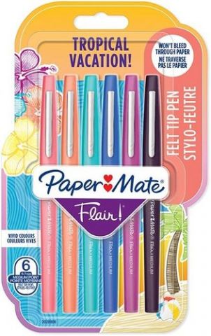 ROTULADOR FIBRA PAPER MATE TROPICAL VACATION SURTI