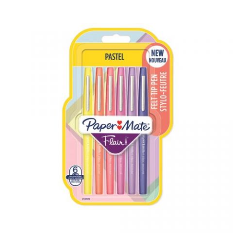 ROTULADOR FIBRA PAPER MATE PASTEL SURTIDO BLISTER