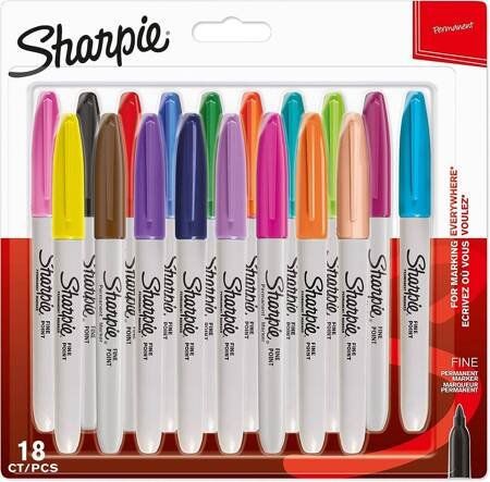 ROTULADOR PERMANENTE SHARPIE FINE SURTIDO BOLSA de