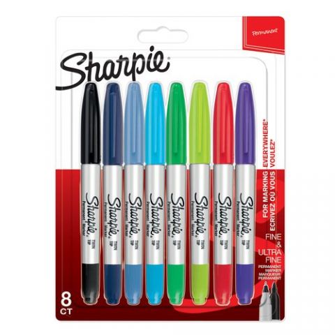MARCADOR PERMANENTE SHARPIE TWIN TIP 2 EN 1 BLISTE