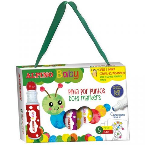 ROTULADOR FIBRA ALPINO BABY DOT MARKER CAJA DE 6
