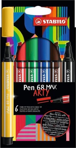 ROTULADOR FIBRA STABILO PEN 68 MAX ARTY LINE CAJA