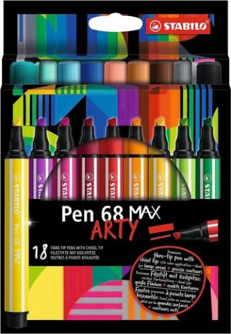 ROTULADOR FIBRA STABILO PEN 68 MAX ARTY LINE CAJA
