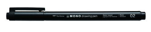 ROTUL.TOMBOW MONO DRAWING P.FINA 02 NEGR