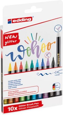 ROTULADOR FIBRA EDDING 1340 BRUSHPEN GLITTER SURTI