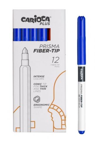 ROTULADOR FIBRA CARIOCA PLUS CAJA de 12 AZUL OSCUR