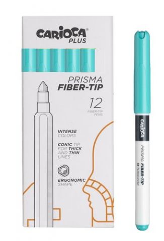 ROTULADOR FIBRA CARIOCA PLUS CAJA de 12 TURQUESA