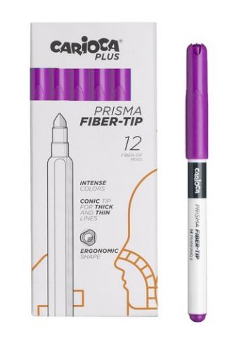 ROTULADOR FIBRA CARIOCA PLUS CAJA de 12 PERVINCA