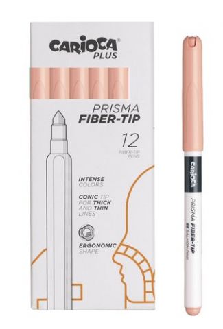 ROTULADOR FIBRA CARIOCA PLUS CAJA de 12 ROSA SALMO