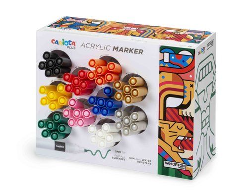 ROTULADOR ACRILICO CARIOCA PLUS EXPOSITOR de 60