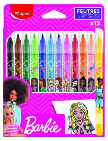 ROTULADOR MAPED BARBIE ESTUCHE de 12