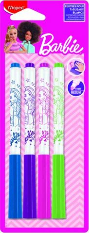 MARCADOR PIZARRA MAPED BARBIE BLISTER de 4