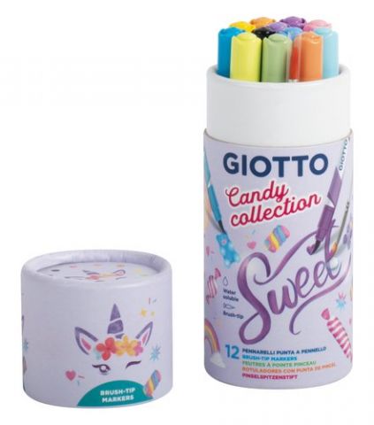 ROTULADOR FIBRA GIOTTO TURBO SOFT BRUSH CANDY COLL
