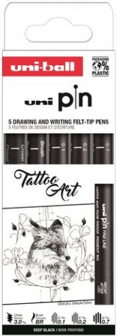 ROTULADOR CALIBRADO UNI-BALL PIN SET 5P TATTOO ART