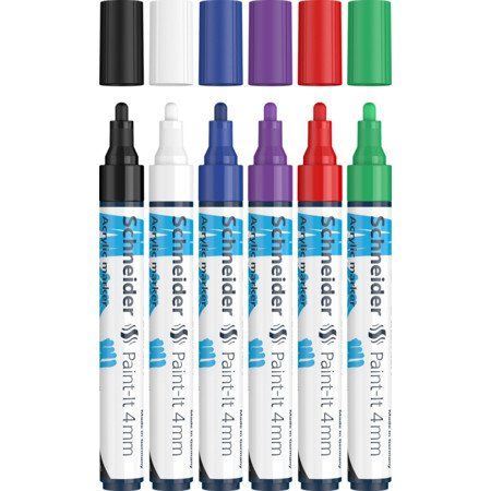 MARCADOR ACRYLIC SCHNEIDER PAINT-IT 320 CONICO (4