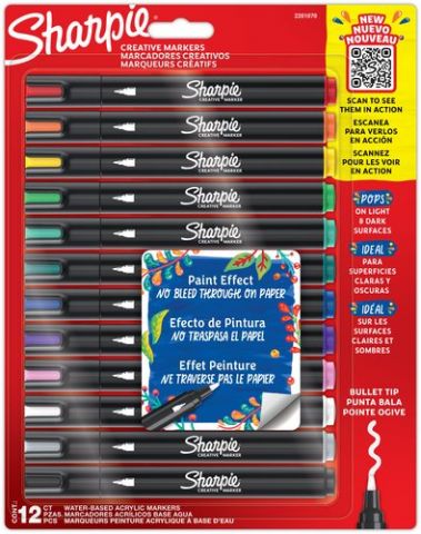 ROTULADOR SHARPIE CREATIVE ACRYLIC SURTIDO BLISTER